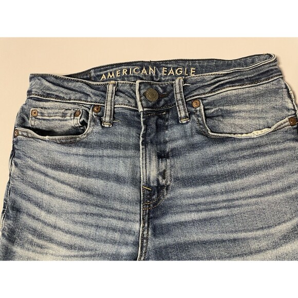 American Eagle Airflex+ Skinny Jeans 29x30 Medium Blue - Picture 2 of 13